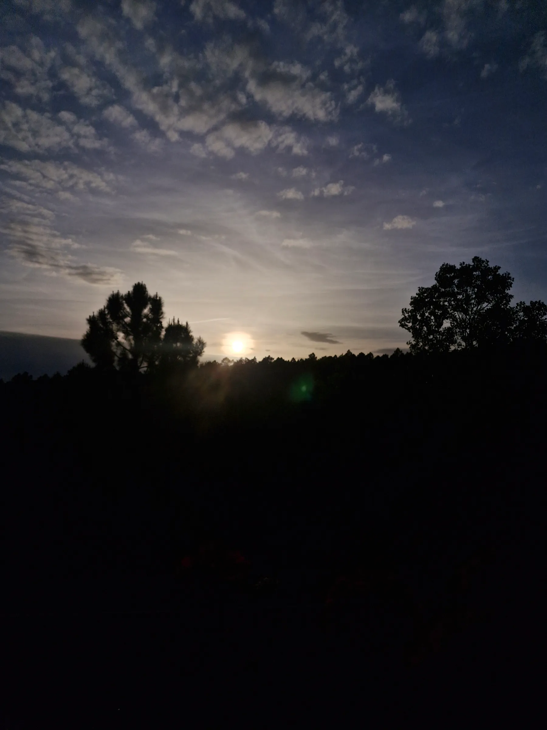 Atardecer del ensayo del eclipse, 28 de abril a las 20:25